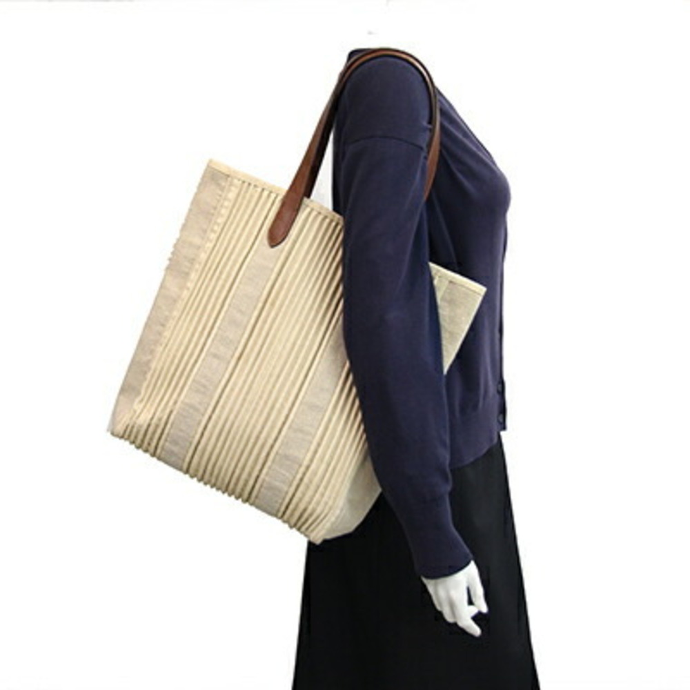 Hermes Cabas Calicut Tote Bag, Canvas and Leather, Beige Brown, □L Stamp, Man... - Picture 10 of 10